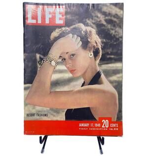 LIFE Magazine January 17 1949 Jean Patchett Cover Resort Fashions Mussolini